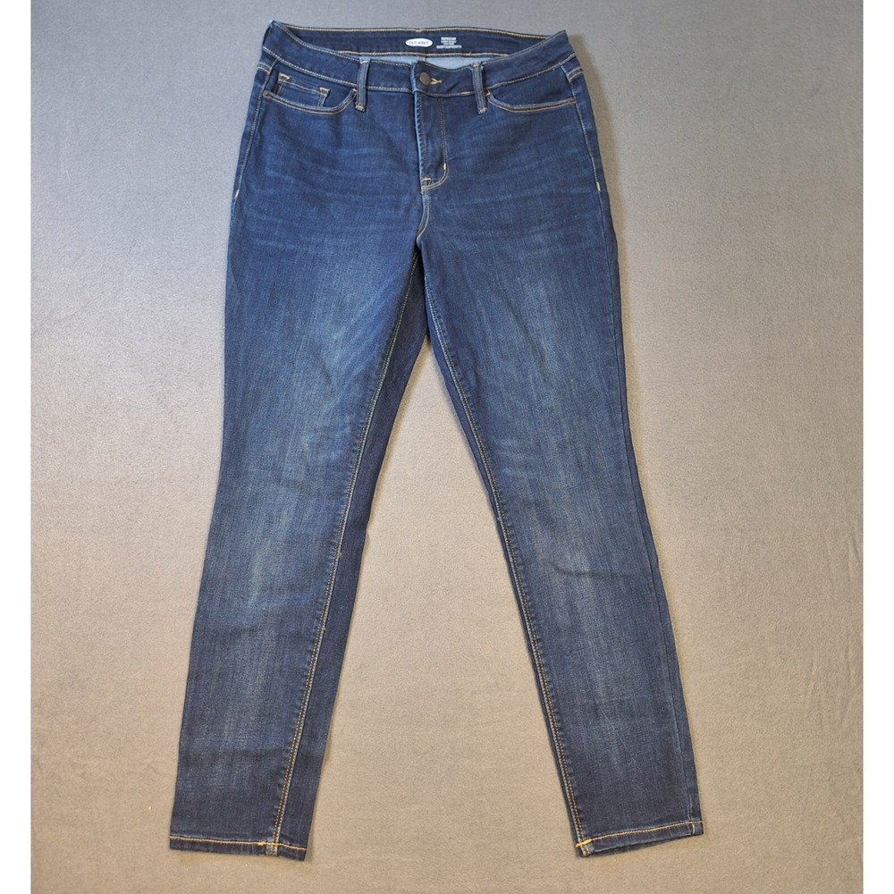Old Navy Rockstar Super Skinny High Rise Secret Slim Pockets 12 Blue Denim Jeans